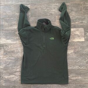 The North Face Forest Green Fleece Quarter-Zip Jacket